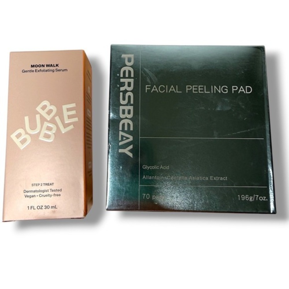 Bubble Moon Walk AHA Serum Persbeay Facial Peeling Pads Skincare Bundle New